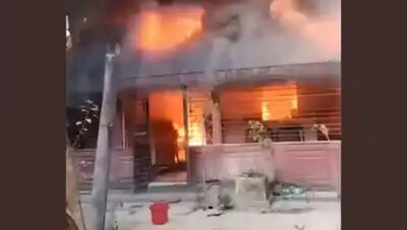 Bangladesh Violence: Hindu Teacher’s House Set on Fire