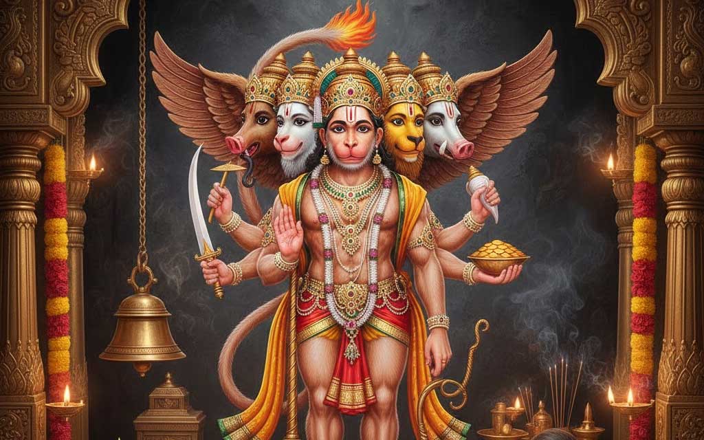Pancha Mukhi Anjaneya: The Five-Faced Divine Guardian