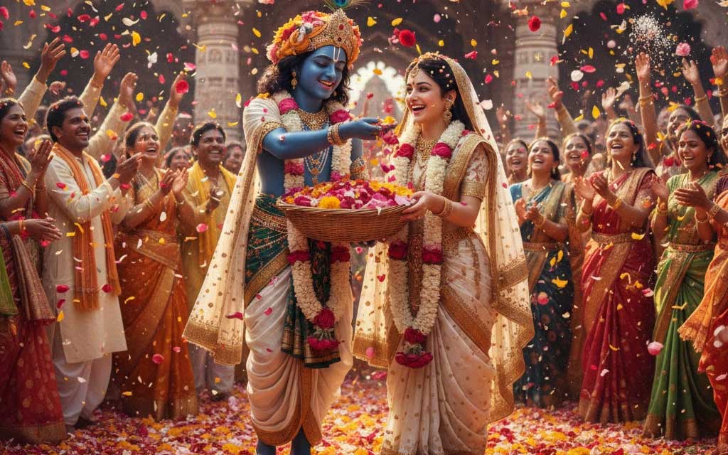 Radha Krishna and Holi