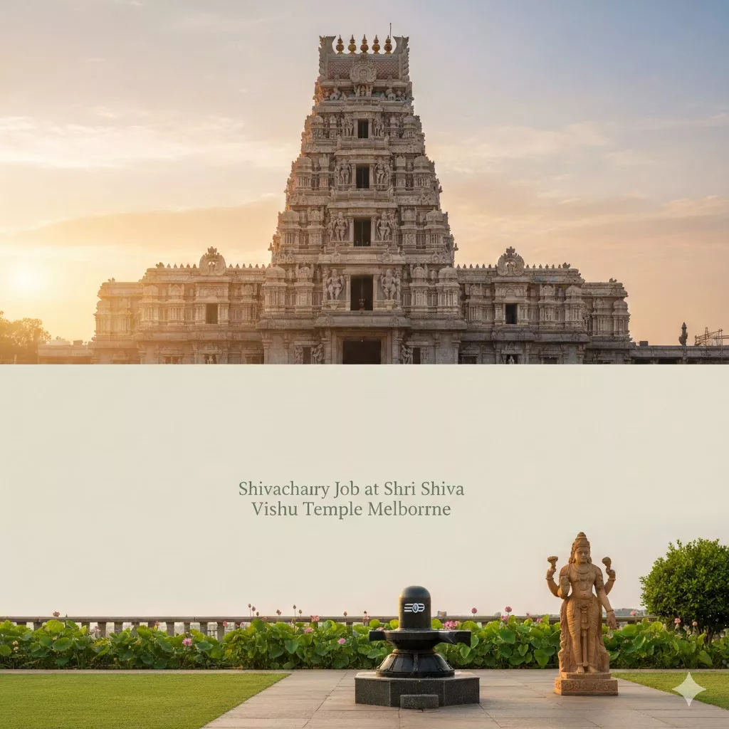 Shivacharya Job at Shri Shiva Vishnu Temple Melbourne