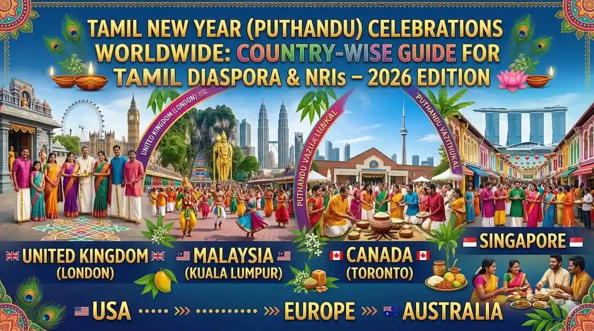 Tamil New Year (Puthandu) Celebrations Worldwide: Country-Wise Guide for Tamil Diaspora & NRIs – 2026 Edition