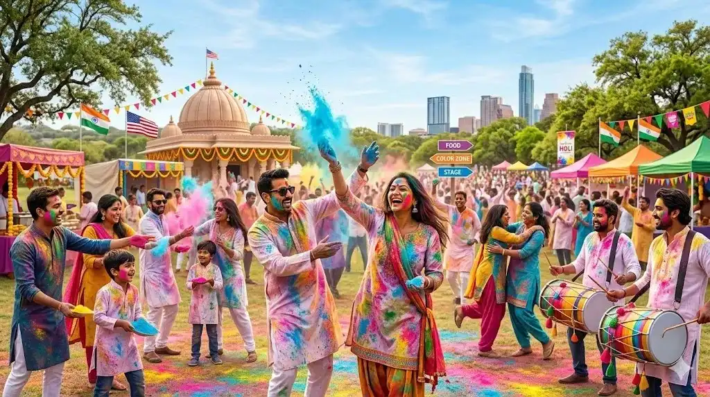 Safe and Vibrant Holi Celebrations in Texas, USA 2026