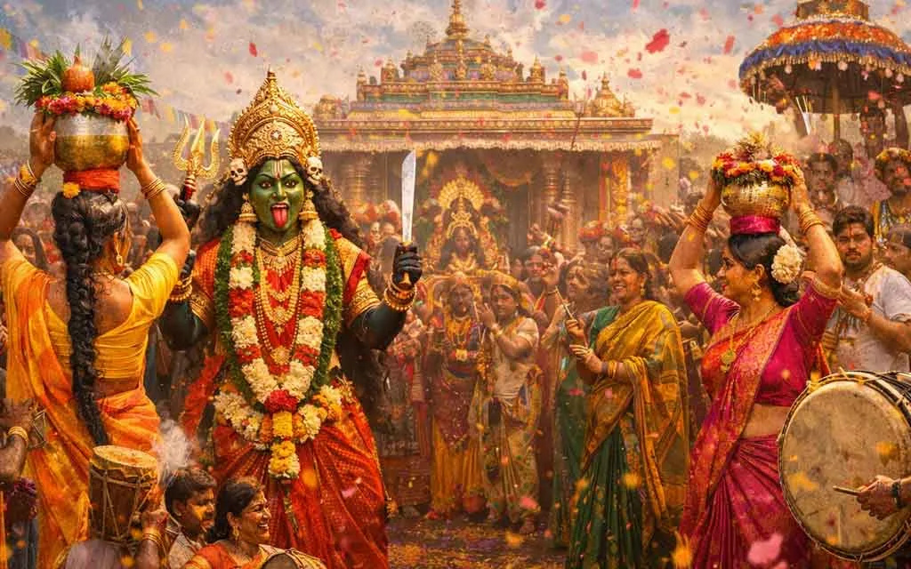 Bonalu 2026 Celebrations in Telangana: A Vibrant Festival of Devotion, Color, and Gratitude to Goddess Mahankali — Festivals