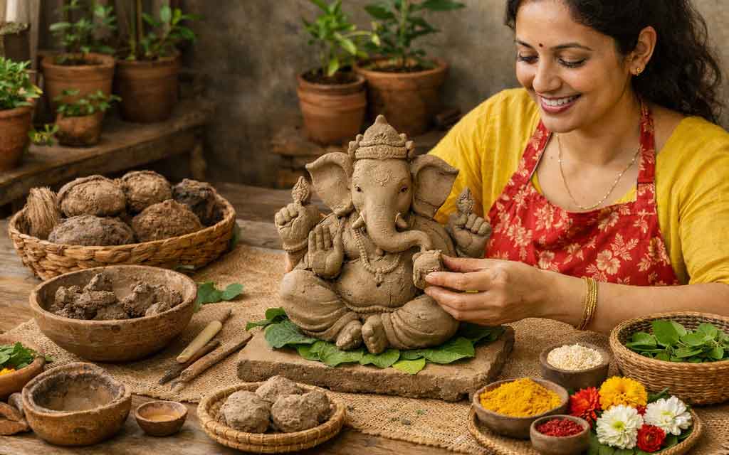 Make Eco-Friendly Ganesha Idol at Home