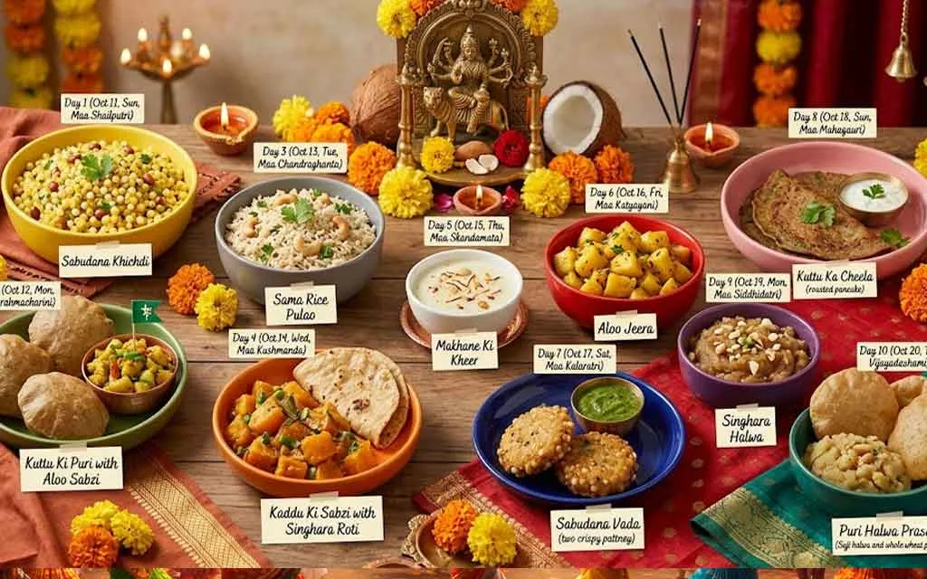 Sharad Navratri 2026 — Day-Wise Vrat Recipes — Recipes