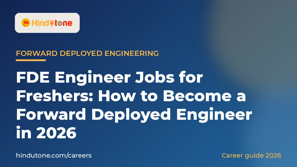 FDE Engineer Jobs for Freshers: How to Become a Forward Deployed Engineer in 2026 — Careers