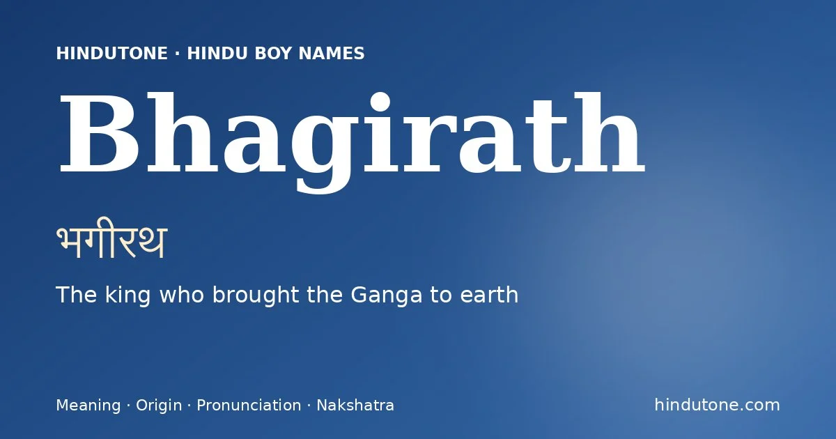 Bhagirath — Hindu Boy Names with B