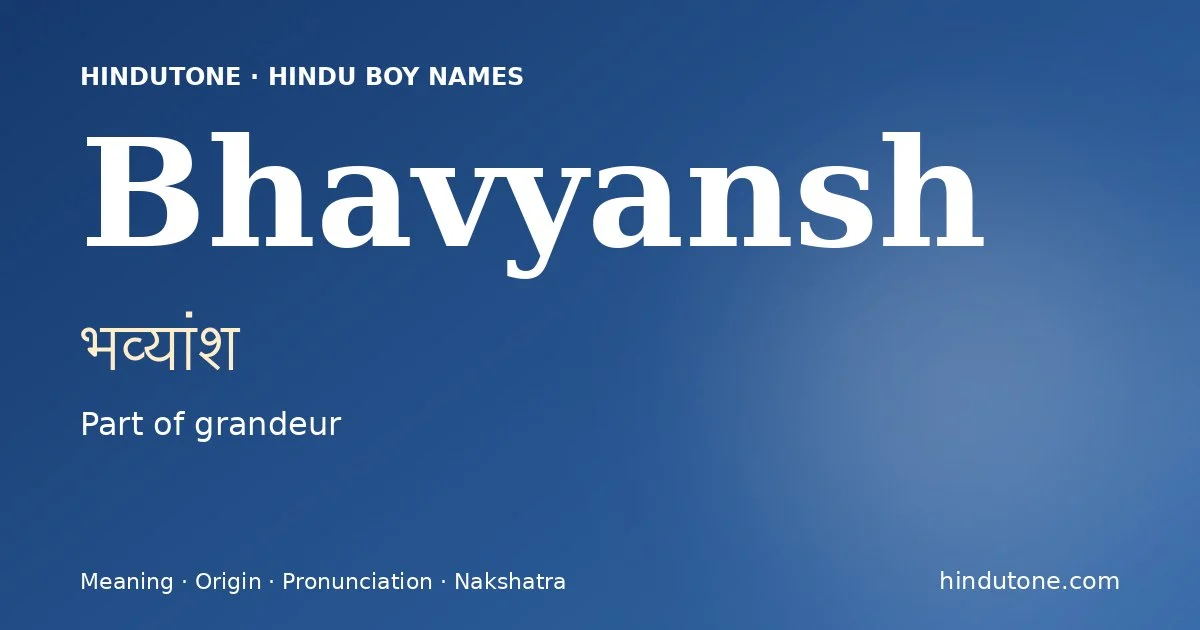 Bhavyansh