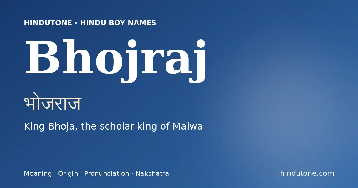 Bhojraj — Hindu Boy Names with B