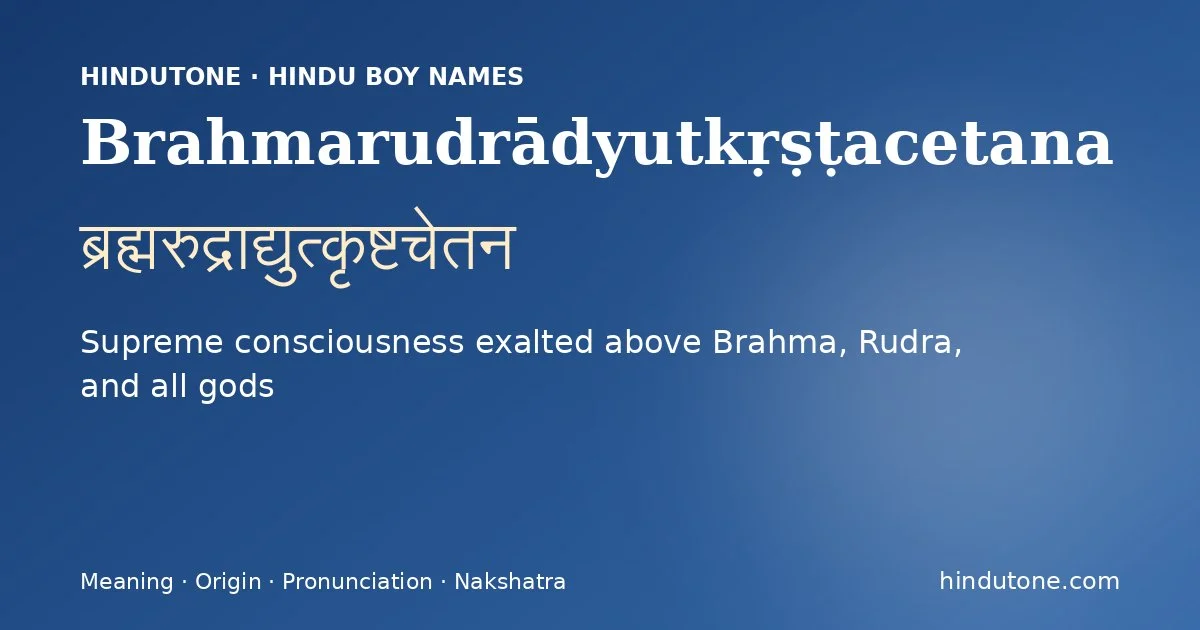 Brahmarudrādyutkṛṣṭacetana
