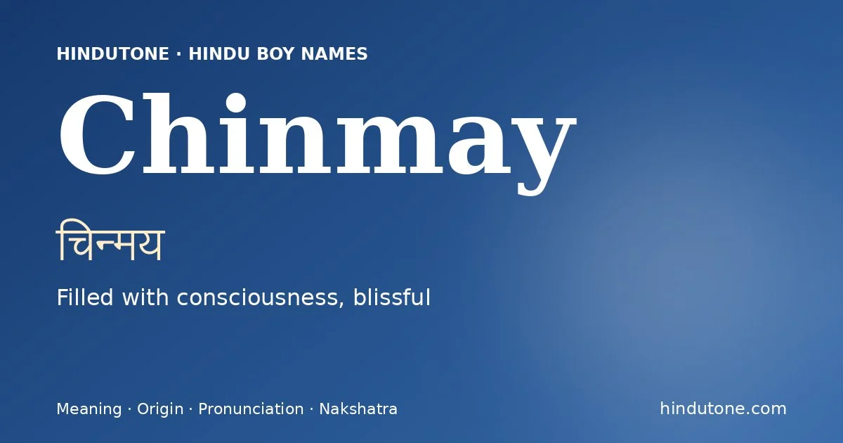 Chinmay — Hindu Boy Names with C