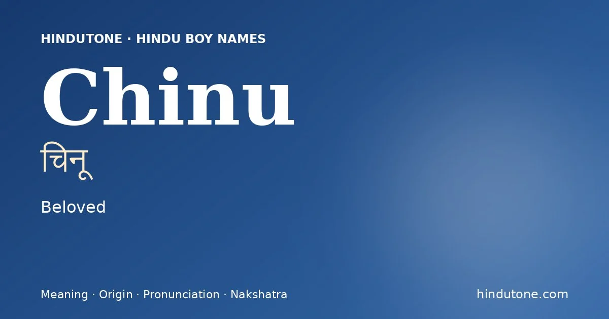 Chinu — Hindu Boy Names with C