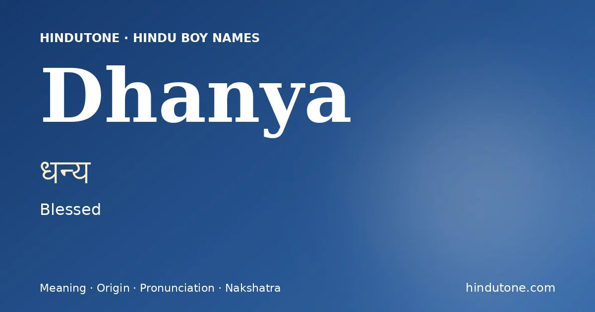 Dhanya