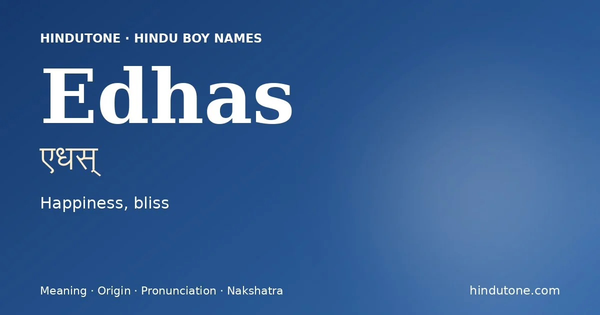 Edhas — Hindu Boy Names with E