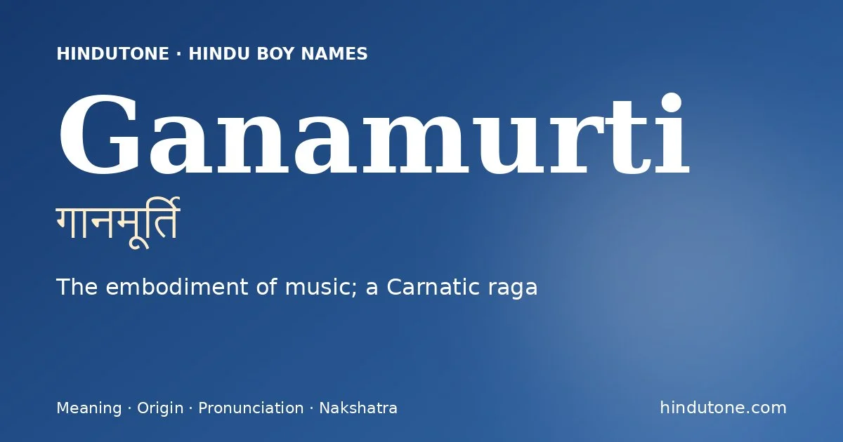 Ganamurti — Hindu Boy Names with G
