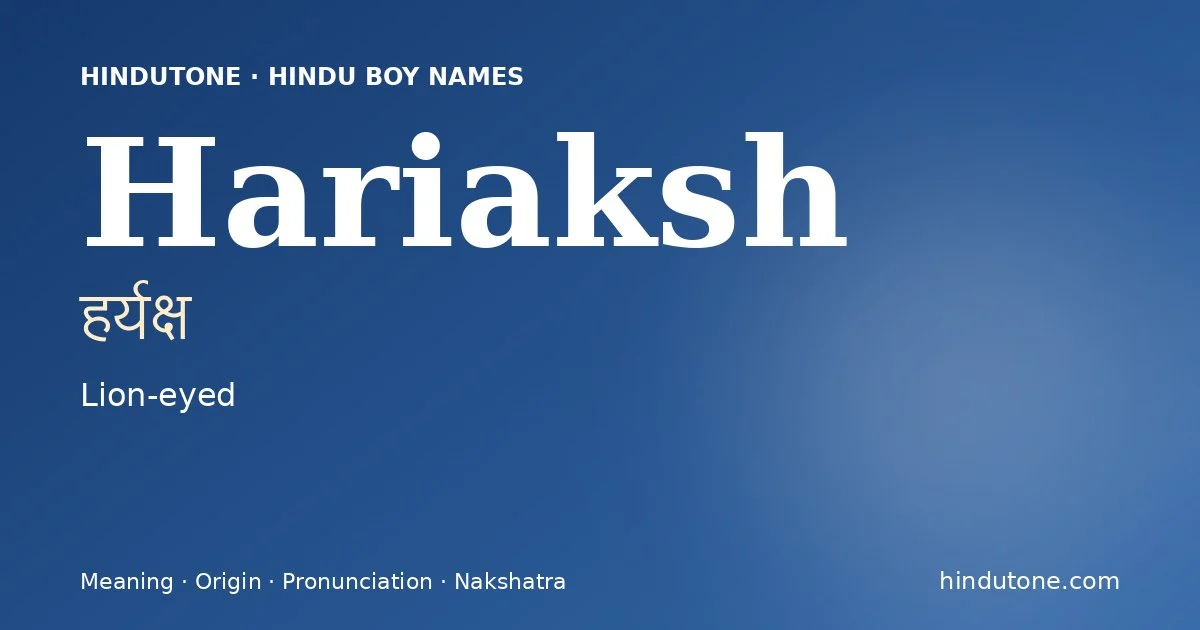 Hariaksh