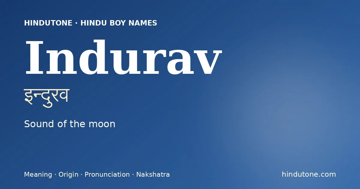 Indurav — Hindu Boy Names with I