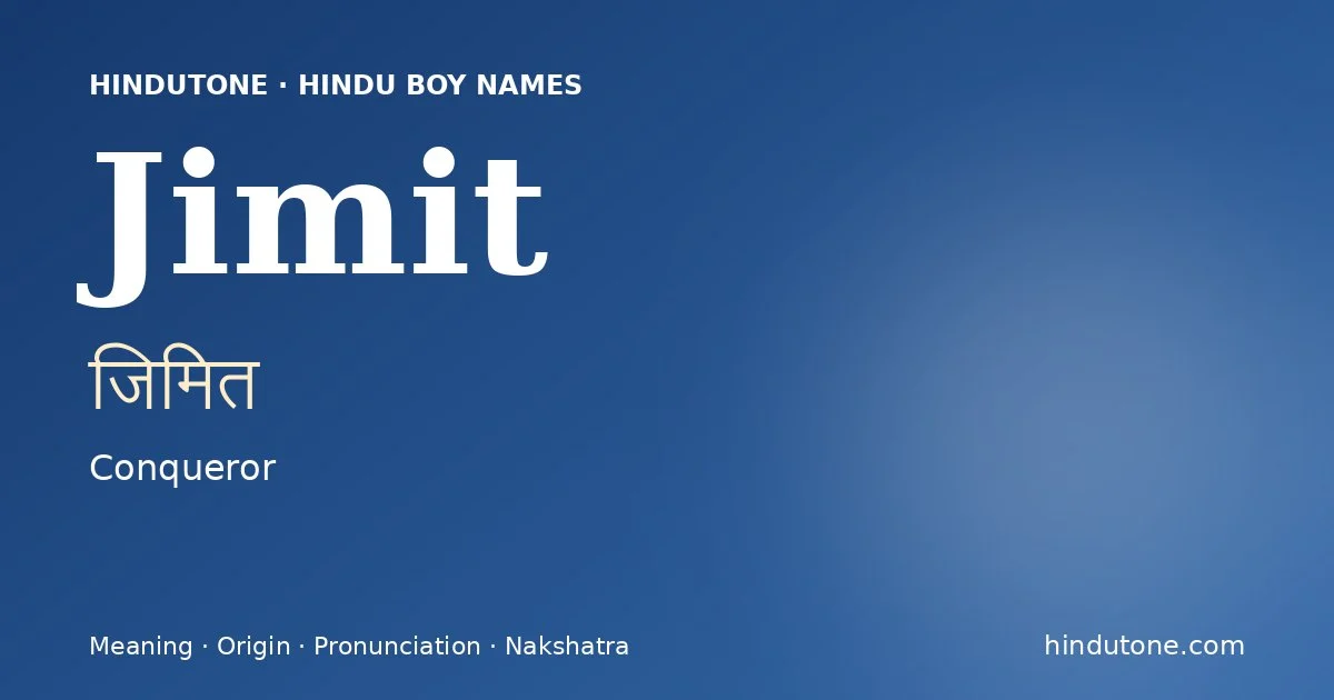 Jimit — Hindu Boy Names with J