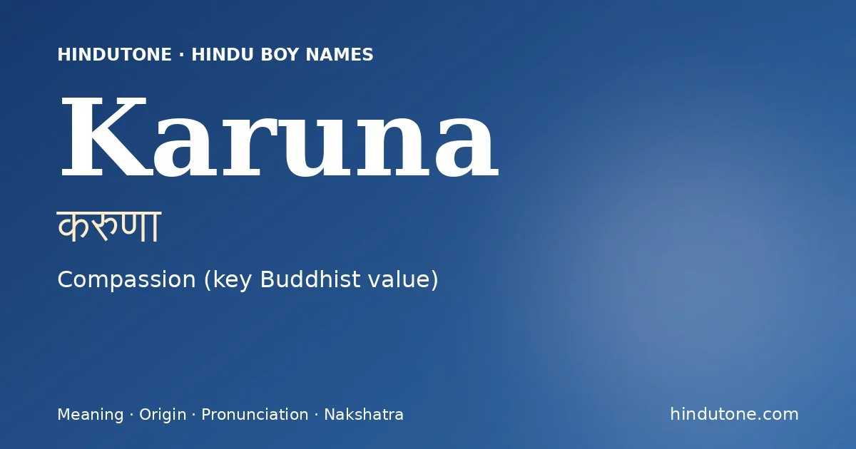 Karuna — Hindu Boy Names with K