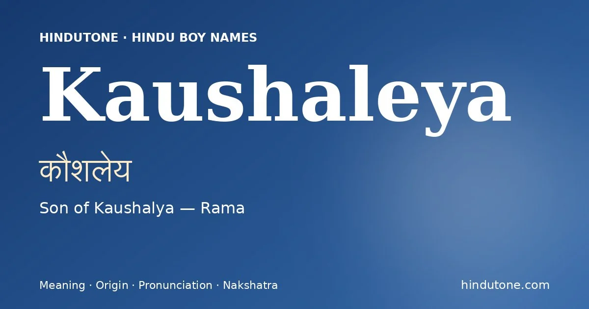 Kaushaleya