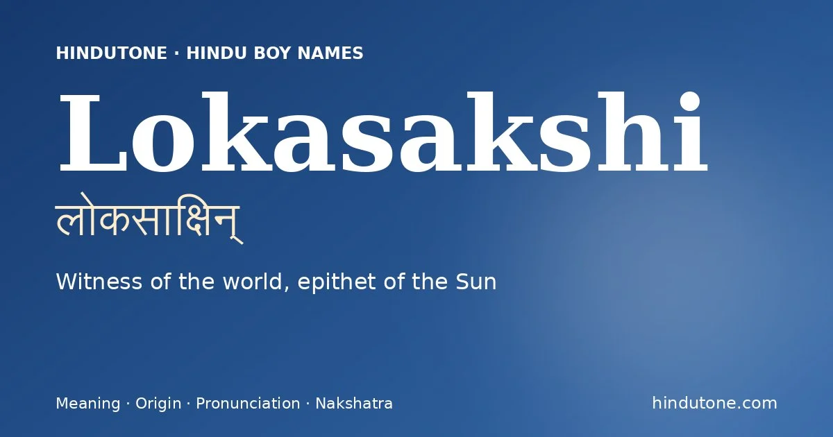 Lokasakshi — Hindu Boy Names with L