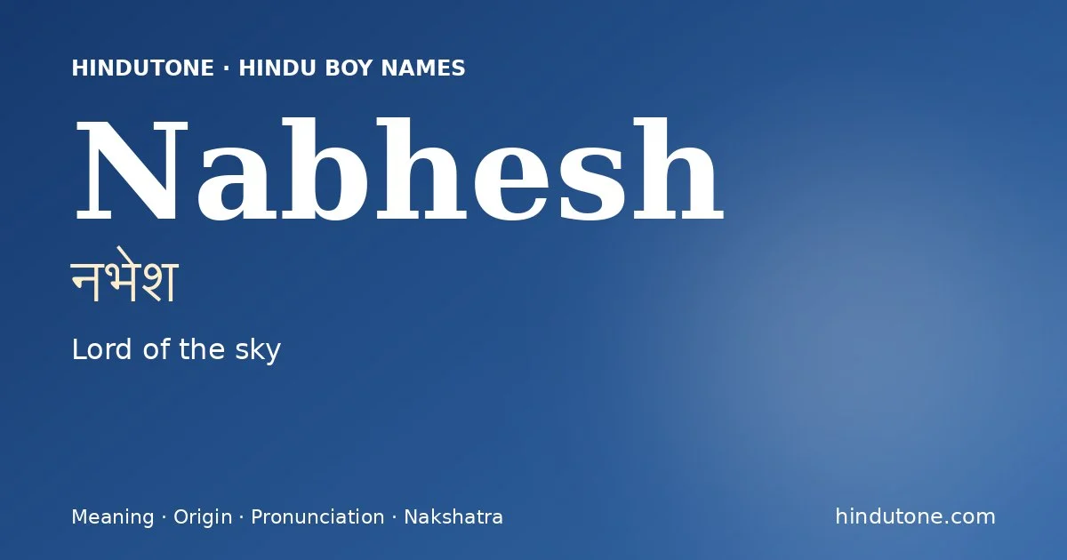 Nabhesh — Hindu Boy Names with N