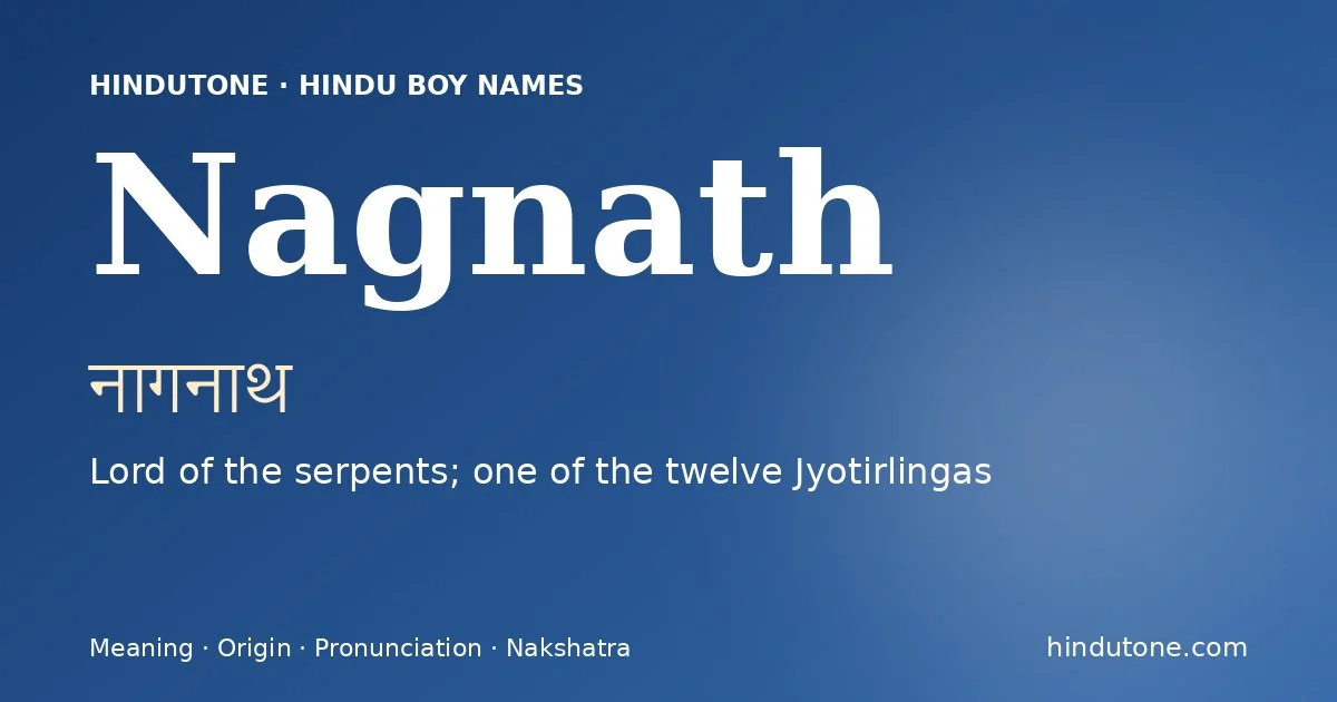 Nagnath — Hindu Boy Names with N