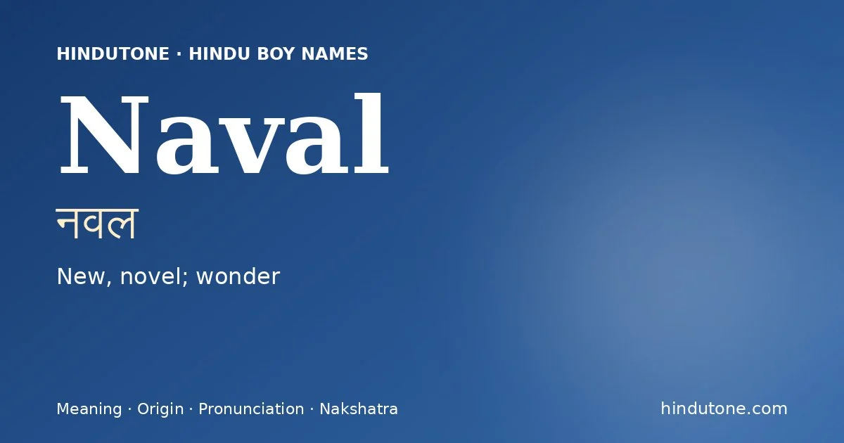 Naval — Hindu Boy Names with N