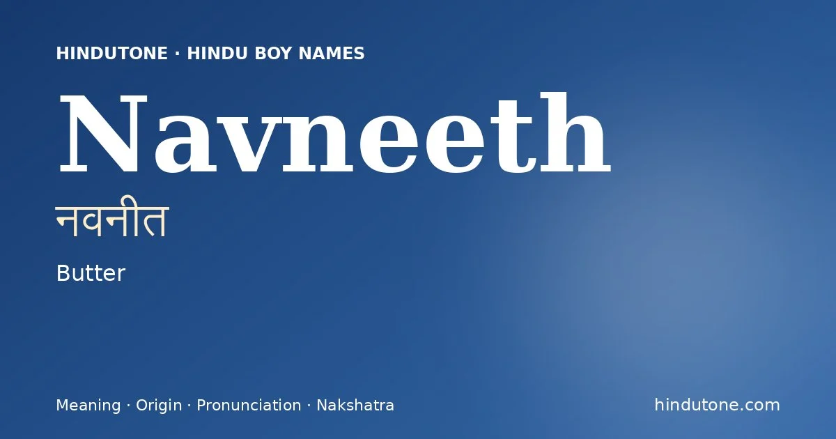 Navneeth — Hindu Boy Names with N