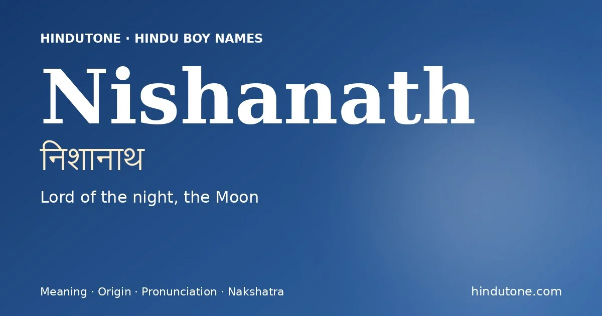 Nishanath — Hindu Boy Names with N