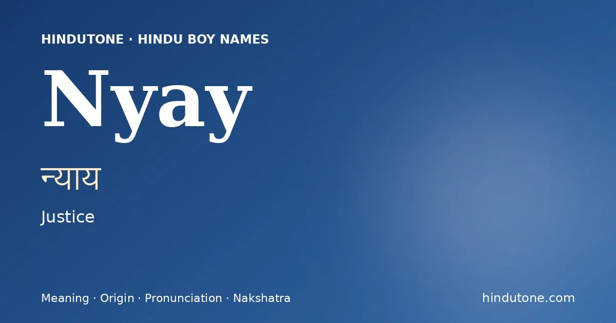 Nyay — Hindu Boy Names with N