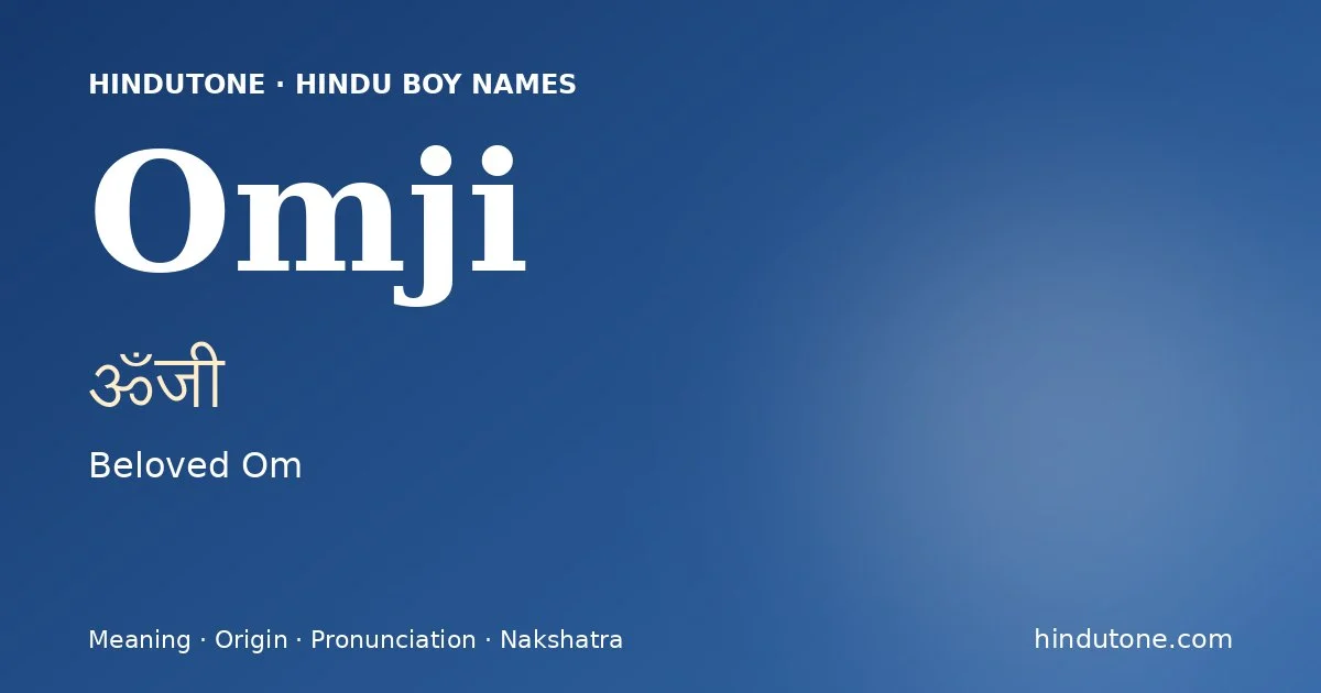 Omji — Hindu Boy Names with O