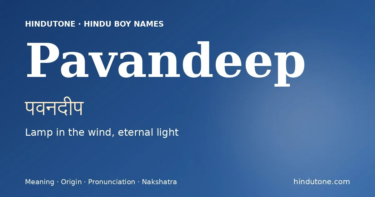 Pavandeep — Hindu Boy Names with P