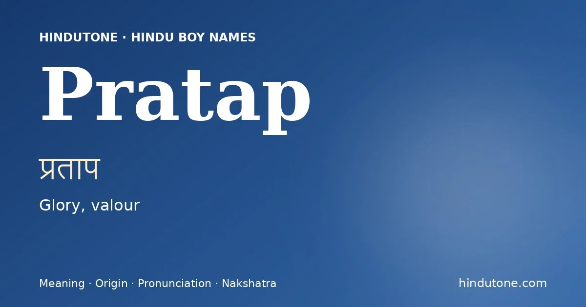 Pratap — Hindu Boy Names with P