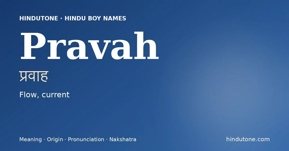 Pravah — Hindu Boy Names with P