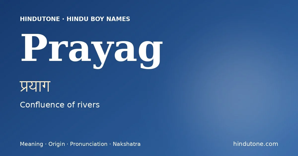 Prayag — Hindu Boy Names with P