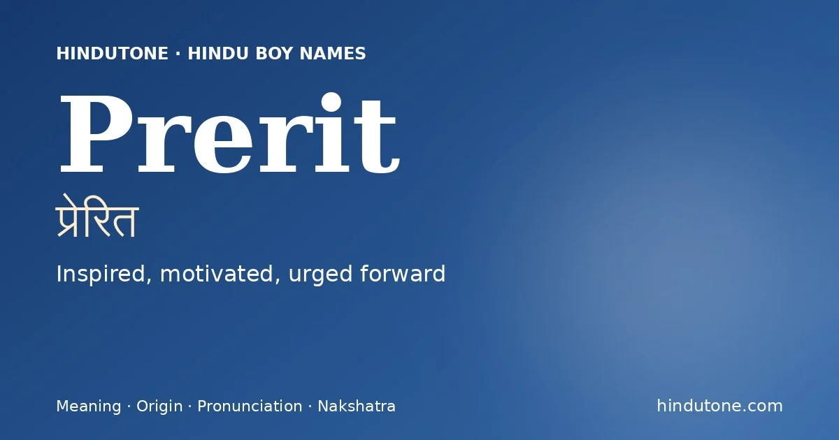 Prerit — Hindu Boy Names with P