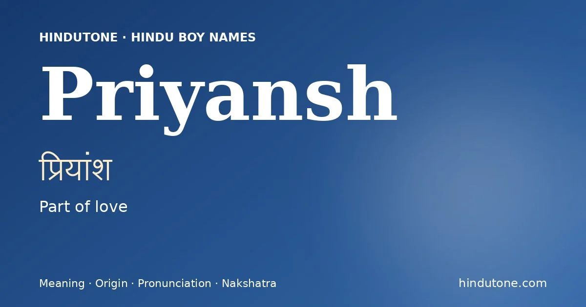 Priyansh