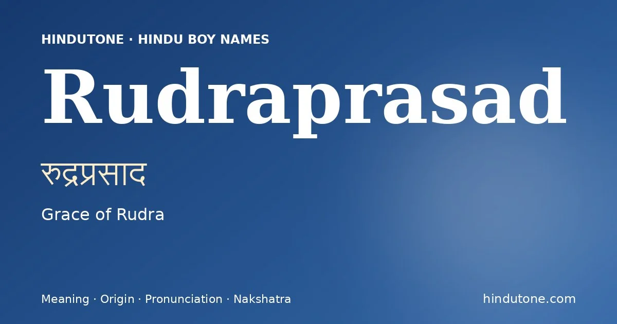 Rudraprasad — Hindu Boy Names with R