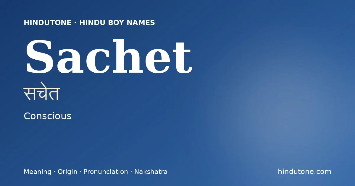 Sachet — Hindu Boy Names with S