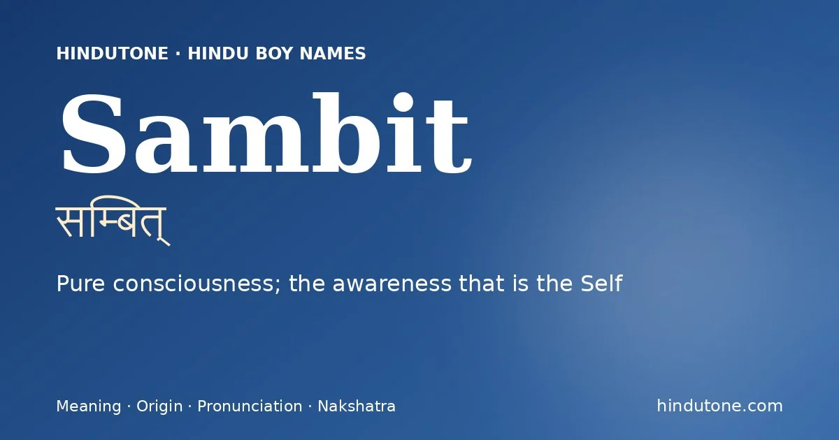 Sambit — Hindu Boy Names with S