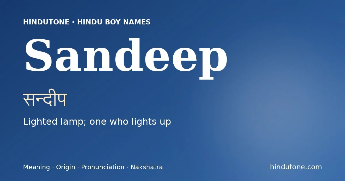 Sandeep — Hindu Boy Names with S