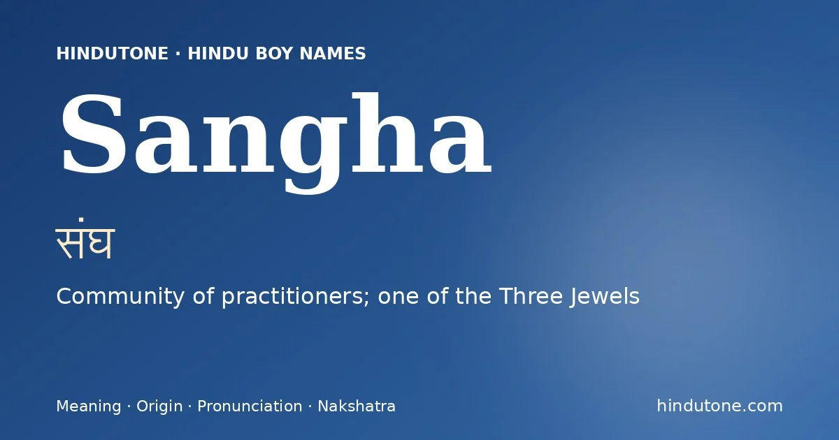 Sangha — Hindu Boy Names with S