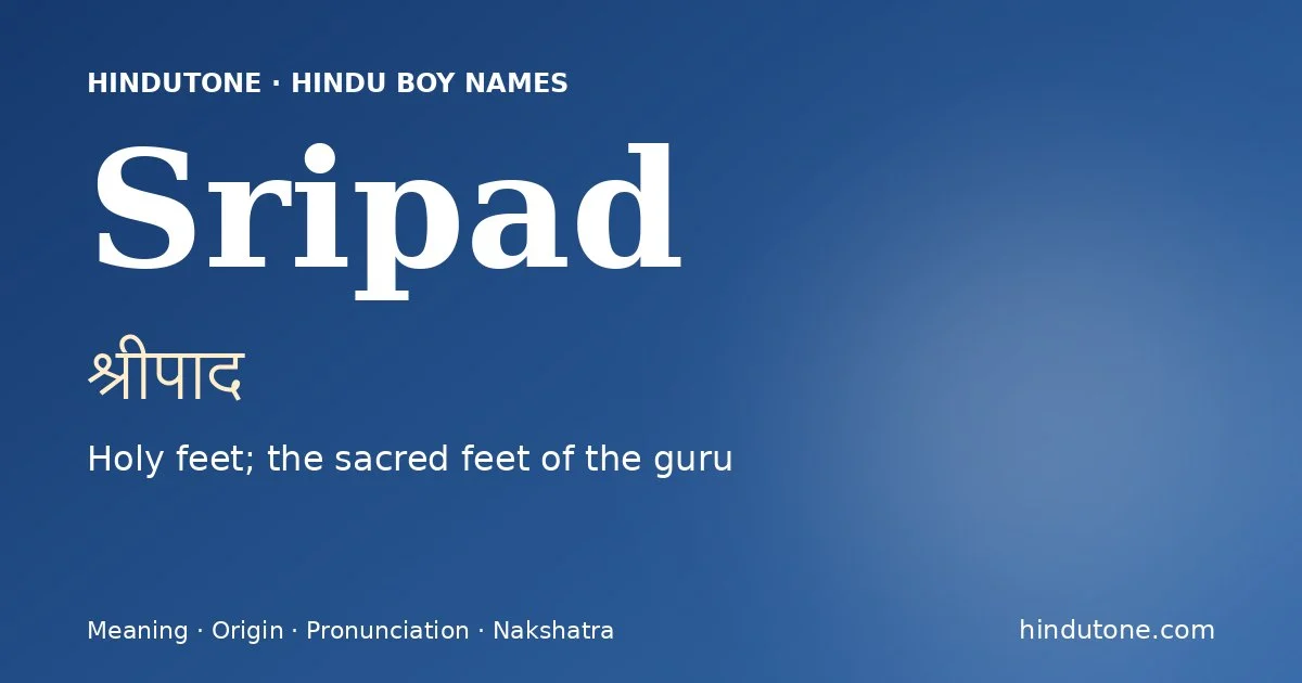 Sripad — Hindu Boy Names with S