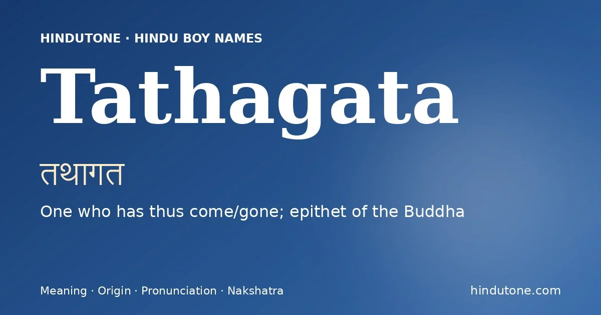 Tathagata — Hindu Boy Names with T