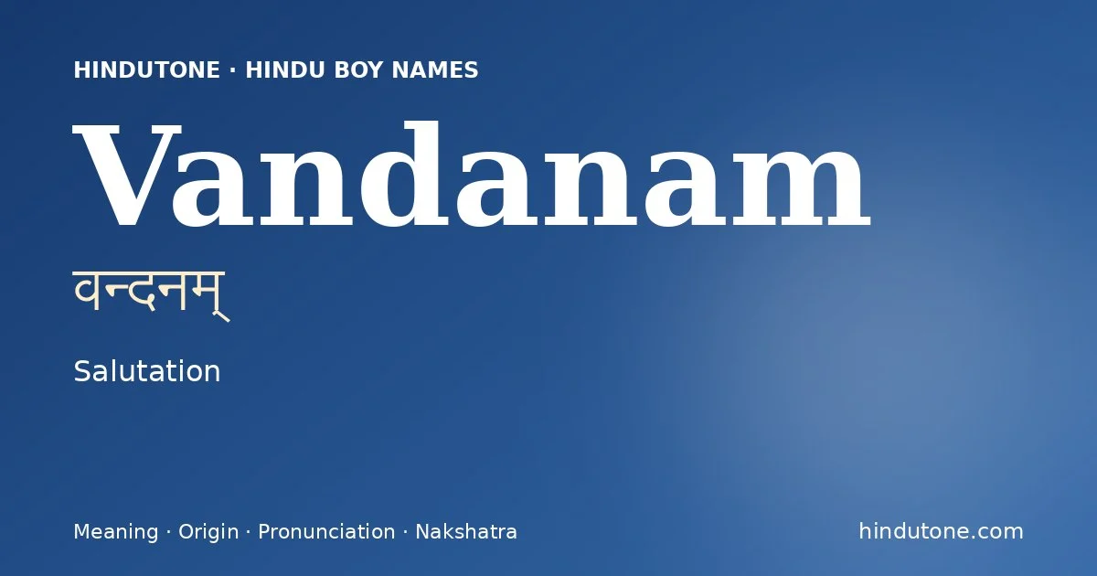 Vandanam