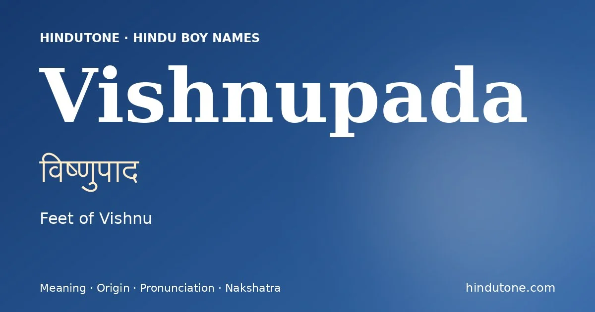 Vishnupada — Hindu Boy Names with V