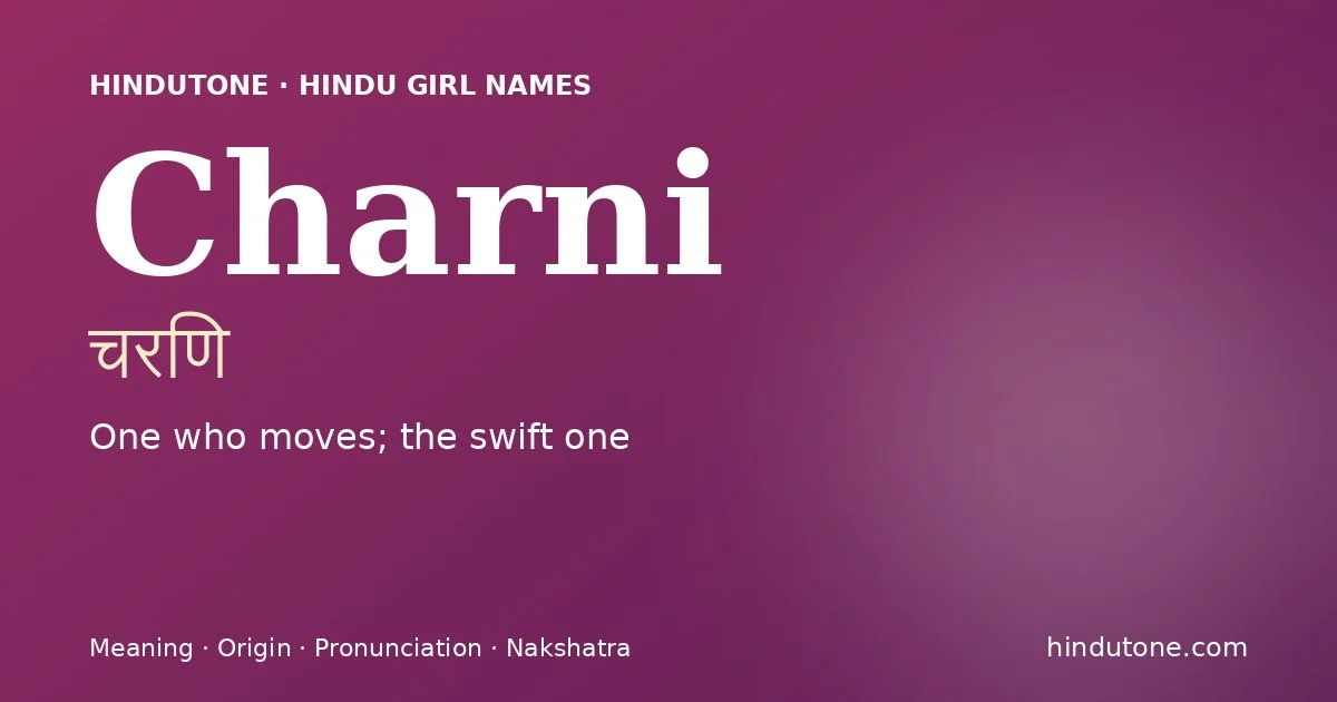 Charni — Hindu Girl Names with C