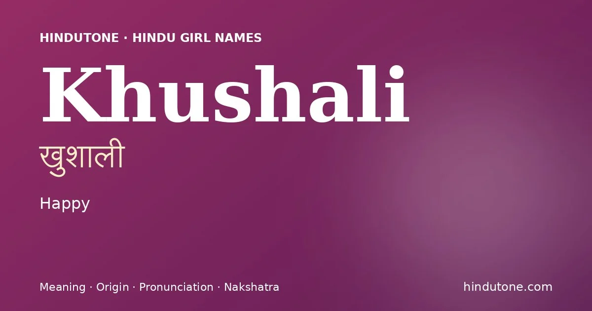 Khushali