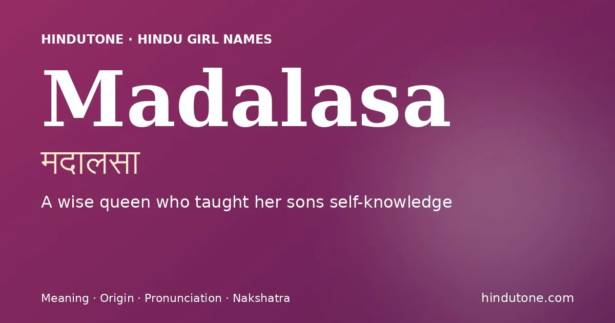 Madalasa — Hindu Girl Names with M
